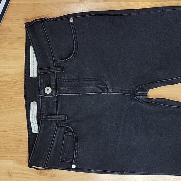 Pilcro for Anthropologie High-Rise Denim Legging in Washed Black - Picture 5 of 12